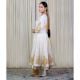 Off White Anarkali Set with Hand Embroidery